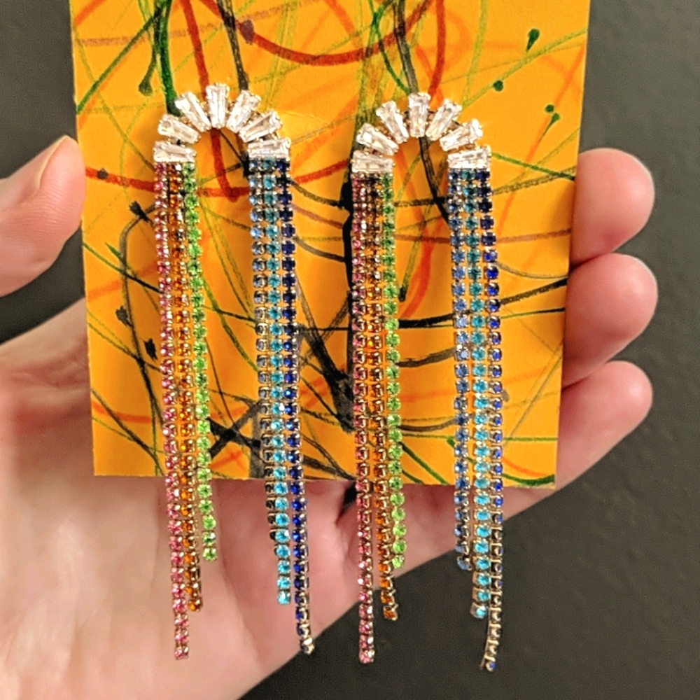 Free People Rainbow Earrings